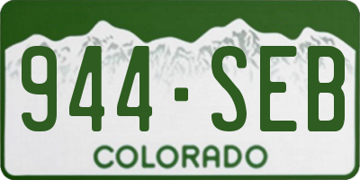 CO license plate 944SEB