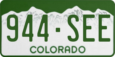 CO license plate 944SEE