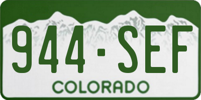 CO license plate 944SEF