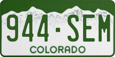 CO license plate 944SEM