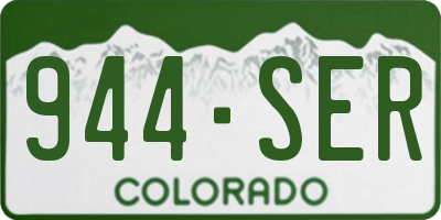 CO license plate 944SER