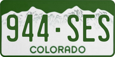 CO license plate 944SES