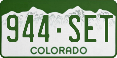 CO license plate 944SET