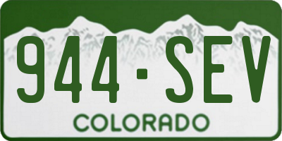 CO license plate 944SEV