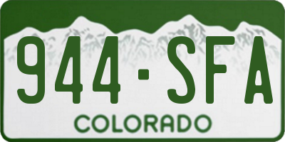 CO license plate 944SFA