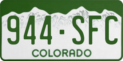 CO license plate 944SFC