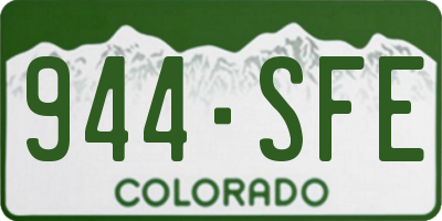 CO license plate 944SFE