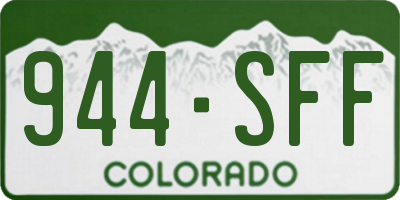CO license plate 944SFF