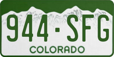 CO license plate 944SFG