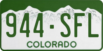 CO license plate 944SFL