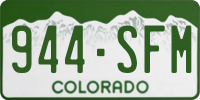 CO license plate 944SFM