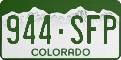 CO license plate 944SFP