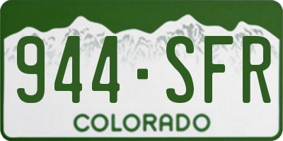 CO license plate 944SFR