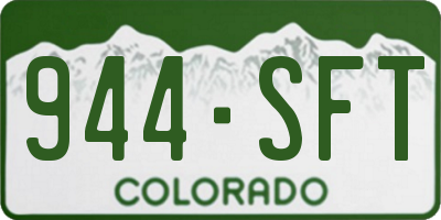 CO license plate 944SFT