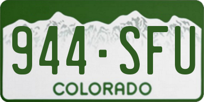 CO license plate 944SFU