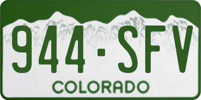 CO license plate 944SFV