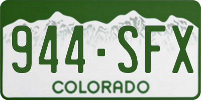 CO license plate 944SFX
