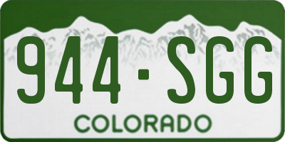 CO license plate 944SGG
