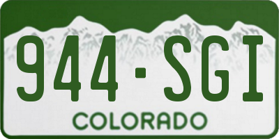 CO license plate 944SGI