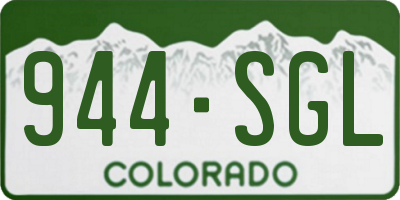CO license plate 944SGL