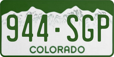 CO license plate 944SGP