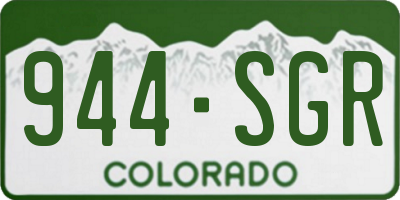 CO license plate 944SGR