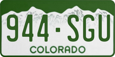 CO license plate 944SGU