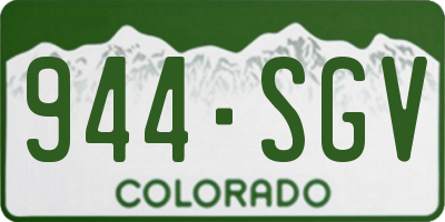 CO license plate 944SGV