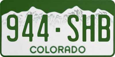 CO license plate 944SHB