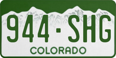 CO license plate 944SHG