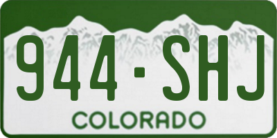 CO license plate 944SHJ