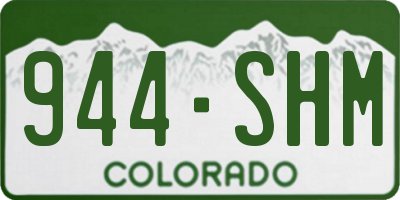 CO license plate 944SHM
