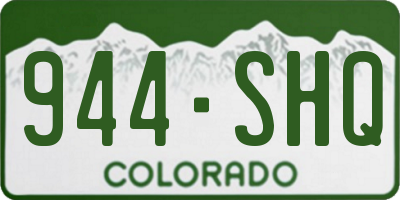 CO license plate 944SHQ