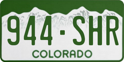 CO license plate 944SHR