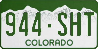 CO license plate 944SHT