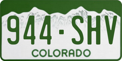 CO license plate 944SHV