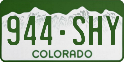 CO license plate 944SHY