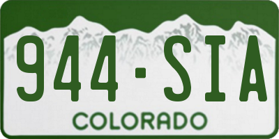 CO license plate 944SIA
