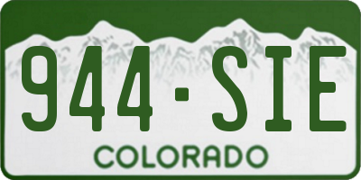 CO license plate 944SIE