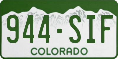 CO license plate 944SIF