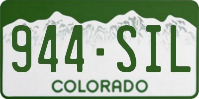 CO license plate 944SIL
