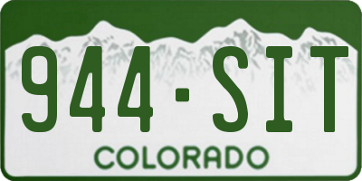 CO license plate 944SIT