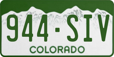 CO license plate 944SIV