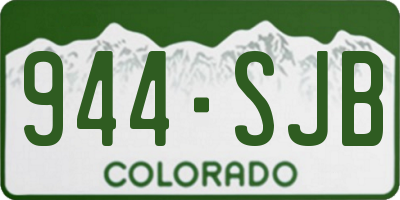 CO license plate 944SJB