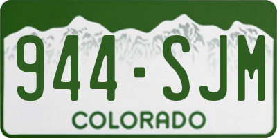 CO license plate 944SJM