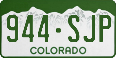 CO license plate 944SJP