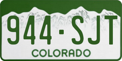CO license plate 944SJT