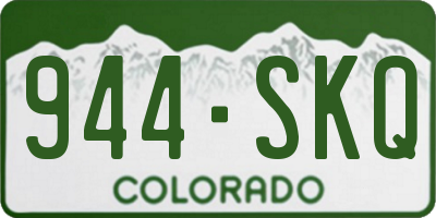 CO license plate 944SKQ