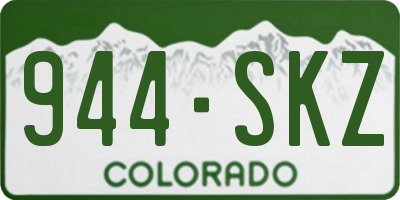 CO license plate 944SKZ