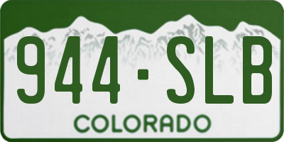 CO license plate 944SLB